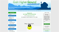Desktop Screenshot of gainhighergroundmembership.com