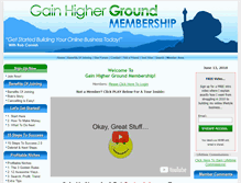 Tablet Screenshot of gainhighergroundmembership.com